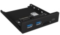 Card-Reader + 2x USB 3.0-A, 1x USB-C, (8,9 cm-Einbau)
