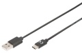 Kabel USB 2.0 1m C Stecker an A Stecker, schwarz