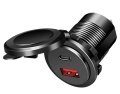 Dual-Kfz-Einbau-Ladeadapter, 1x USB-A, 1x USB-C, 60W