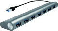 USB-Hub (USB 3.0) USB-A Stecker an 7x USB-A Buchse aktiv