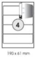 Etiketten 192x61mm Weiß Inkjet/Laser/Copy für Ordner KORES