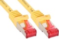 TP-Kabel  0.25m gelb Kategorie 6 S-FTP/PiMf-Schirmung