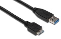 USB-Kabel 3.0 A-Stecker an Micro B-Stecker 0.5m Schwarz