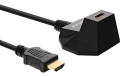 HDMI-Verlängerung mit Standfuß 2m schwarz / gold