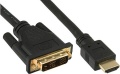 Monitor-Kabel HDMI-DVI S-S 3m Schwarz