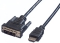 Monitor-Kabel HDMI-DVI S-S 5m Schwarz Value
