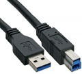Kabel USB 3.0 0.5m A an B schwarz