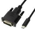 USB-Kabel C an DVI 1.8m Logilink Schwarz