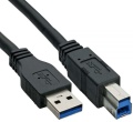 Kabel USB 3.0 2m A an B schwarz