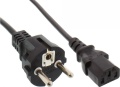 Kaltgeräte-Kabel ca. 5m Stecker gerade & vergossen Schwarz