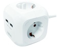 Steckdosenleiste  4-fach LOGILINK mit 2x USB Power Cube 1,4m