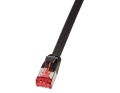 TP-Kabel  5m Schwarz Slime Line Kategorie 6A U/FTP flach