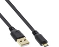 USB-Kabel 2.0 A-Stecker an Micro-B-Stecker ca. 2m Flachkabel