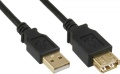 USB-Verlängerung 2.0 A-A S-B 0,5m vergoldet