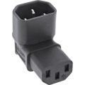 Adapter Kaltgeräte Stecker C14 zu C13 gewinkelt oben-unten