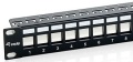 Patchpanel KAT6 Keystone 1 HE 24er schwarz equip