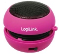 Lautsprecher Logilink Mini Hamburger mit Akku pink