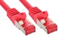 TP-Kabel  0.25m rot Kategorie 6 S-FTP/PiMf-Schirmung