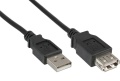 USB-Verlängerung 2.0 A-A S-B 1m schwarz