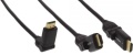 Monitor-Kabel HDMI-HDMI 0,5m 2x flexible Winkelstecker