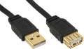 USB-Verlängerung 2.0 Flachkabel A-A S-B 5m vergoldet