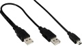 USB-Y-KABEL 1m 2*A an 1*mini-B