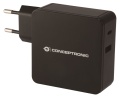 Ladegerät USB C und A Ladeadapter 60W Conceptronics Schwarz